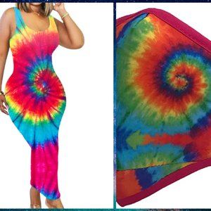 TYE DYE MAXI DRESS SET